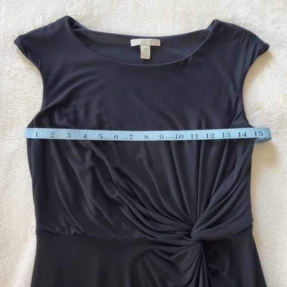 Dana Buchman Twist Waist Jersey Dress Black XS - Picture 4 of 7